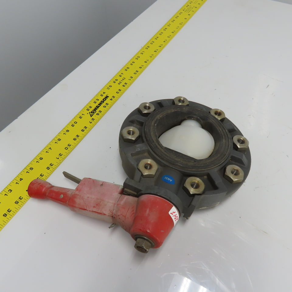 TVI 4" DN100 Thermoplastic PVC Butterfly Valve W/ Handle
