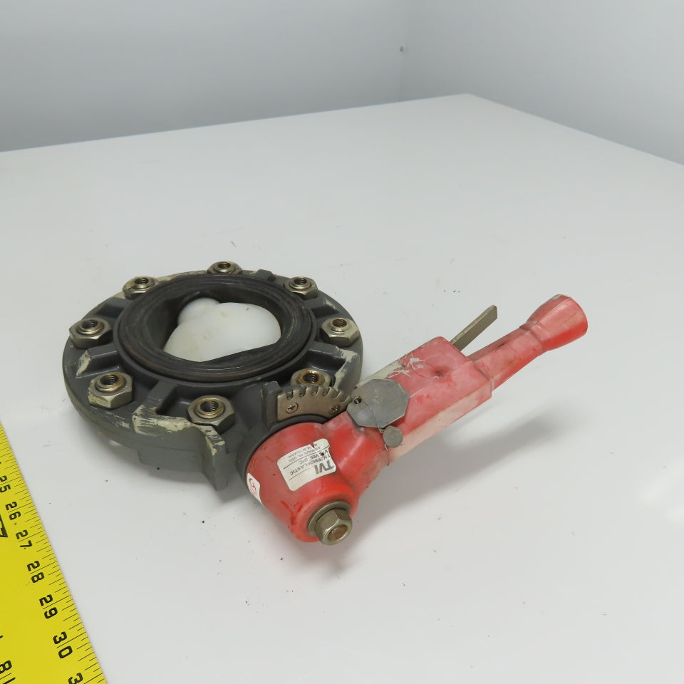 TVI 4" DN100 Thermoplastic PVC Butterfly Valve W/ Handle