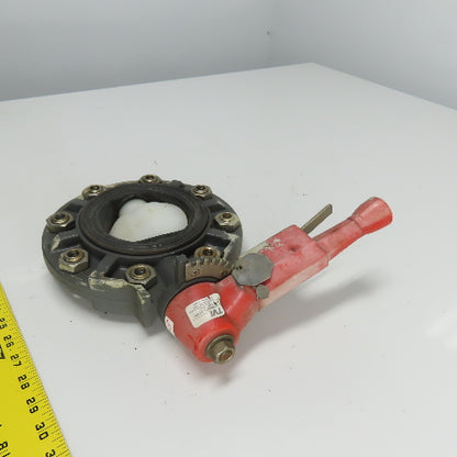 TVI 4" DN100 Thermoplastic PVC Butterfly Valve W/ Handle