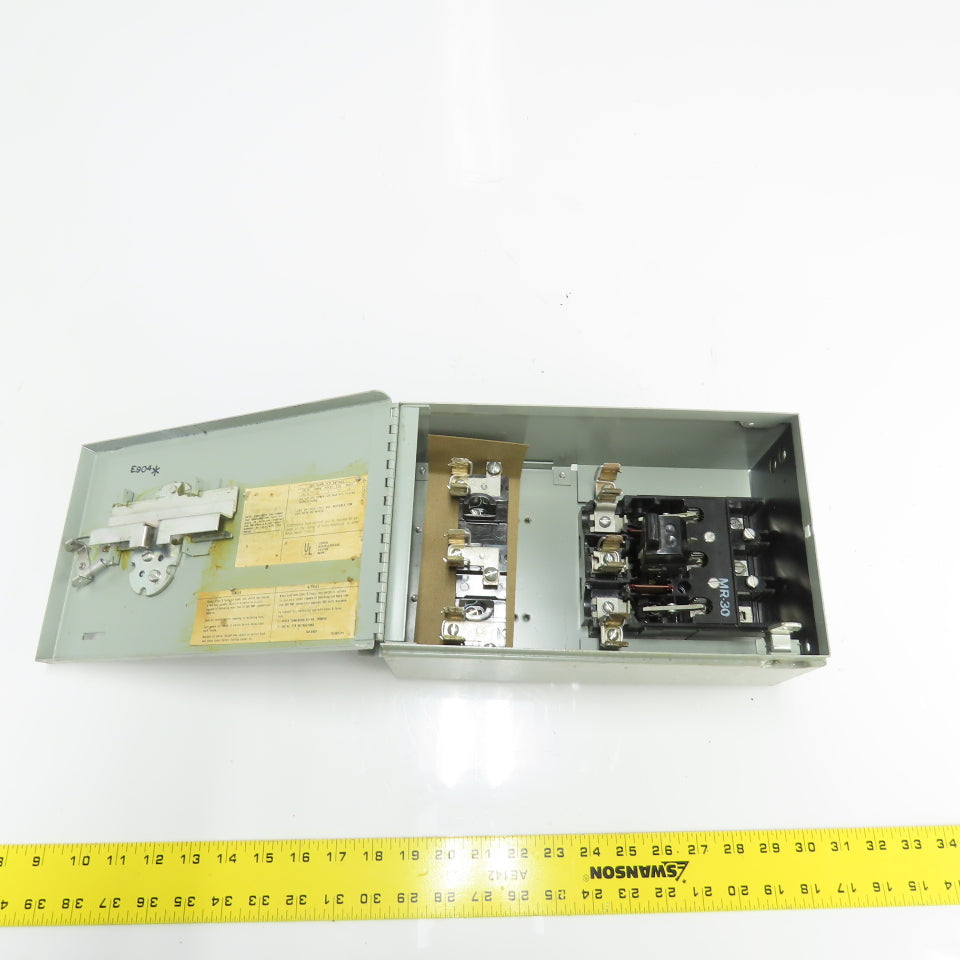 General Electric QMR36IL 30A Fusible Interrupter Switch 3 Pole 600VAC