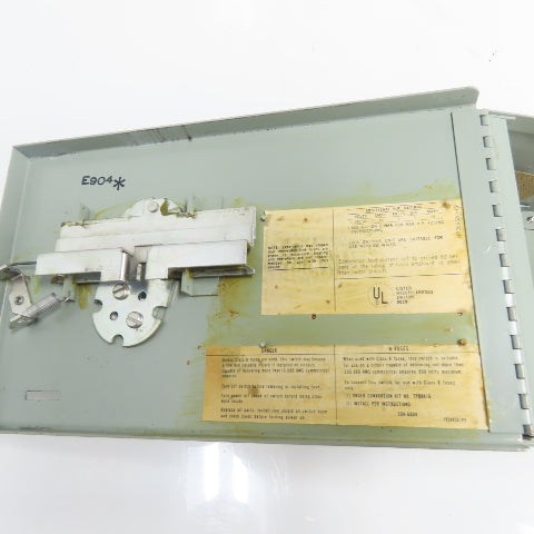 General Electric QMR36IL 30A Fusible Interrupter Switch 3 Pole 600VAC