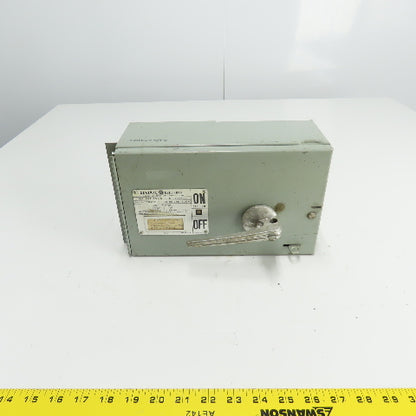 General Electric QMR36IL 30A Fusible Interrupter Switch 3 Pole 600VAC