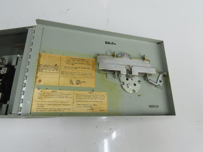 General Electric QMR36I 30A Fusible Interrupter Switch 3 Pole 600VAC