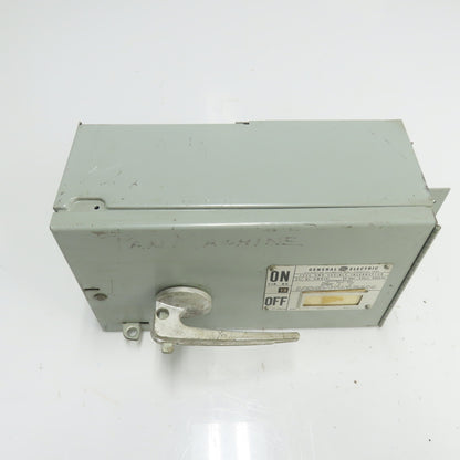 General Electric QMR36I 30A Fusible Interrupter Switch 3 Pole 600VAC