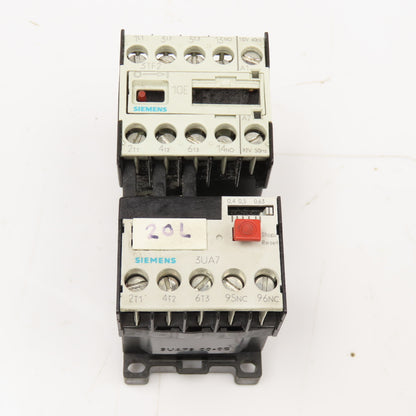 Siemens 3TF2010-0AG1 600V 16A 3Ph 5Hp Max Contactor W/0.4-0.63A Overload