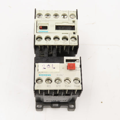 Siemens 3TF2010-0AG1 600V 16A 3Ph 5Hp Max Contactor W/0.4-0.63A Overload