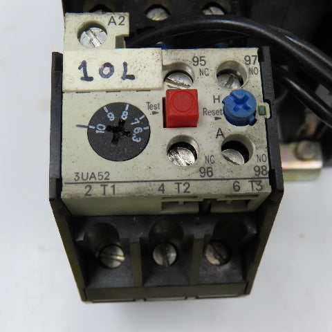 Siemens 3TB42 17-6E Reversing Contactor 600V 7.5Hp Max 6.3-10A Trip 110V Coil