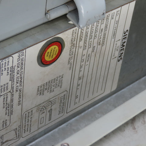 Siemens CDP-7 400A I-T-E Circuit Breaker Box Panelboard 208Y/120V 3PH 4W