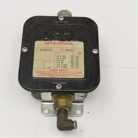 ASCO HZ19B017003 Tri-Point Pressure Switch 250V AC/DC