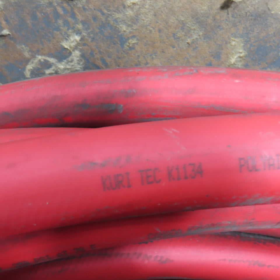 Kuri Tec K1134 Polyair 1" ID Red Multi-Purpose Air Water Hose 250PSI 250'
