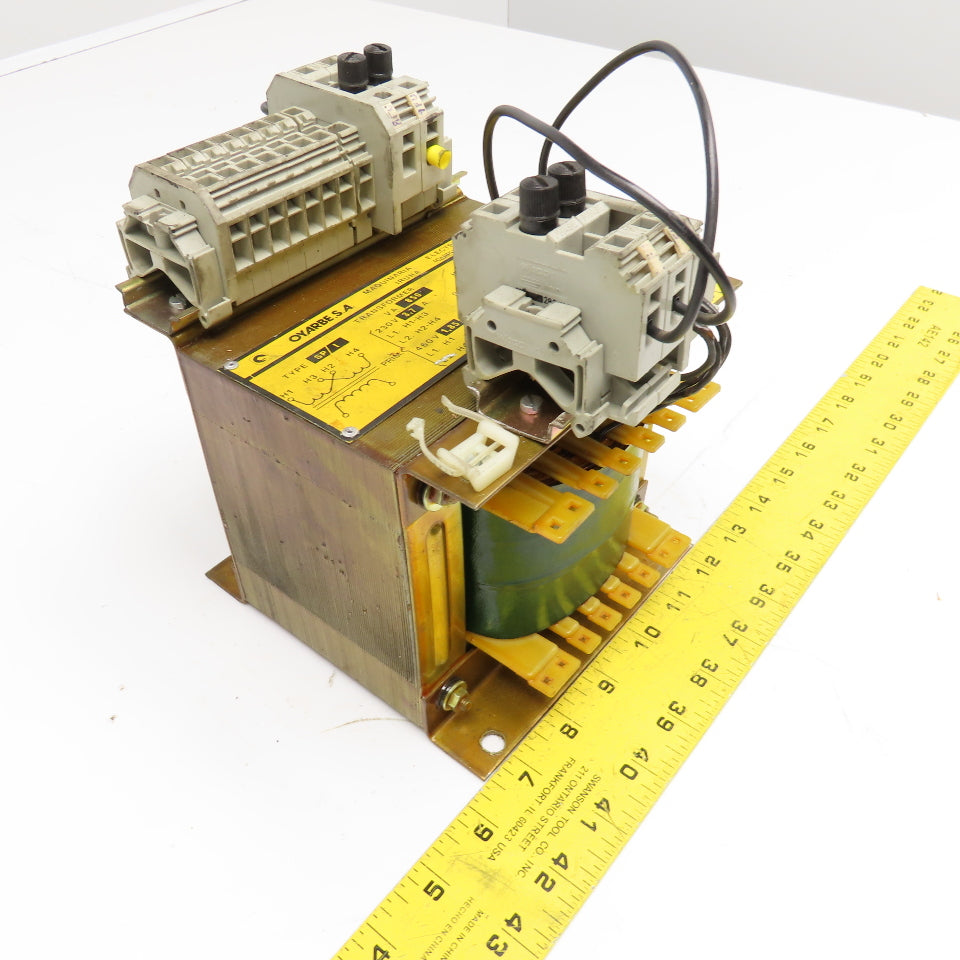 Oyarbe S,A SP/I 230/460V Primary 15, 18, 26, 115/220V Sec. 850VA Transformer