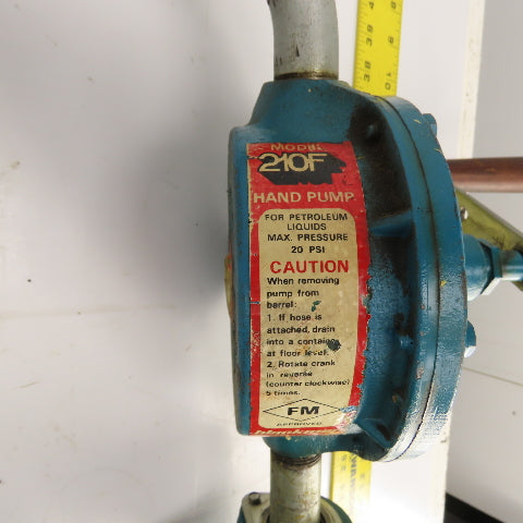 Blackmer 210F Manual Rotary Hand Transfer Pump For 55 Gallon Drum 20 PSI Max