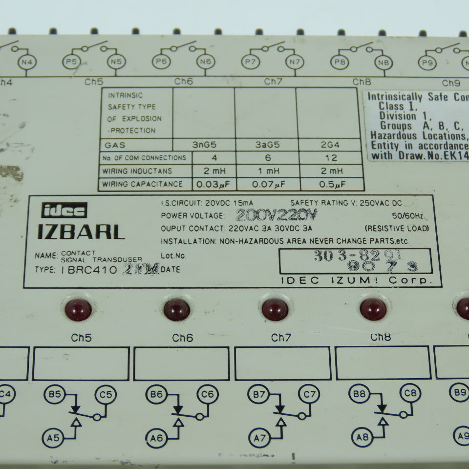 Idec BRC410 IZBARL 10 Channel Contact Signal Transducer 200/220V