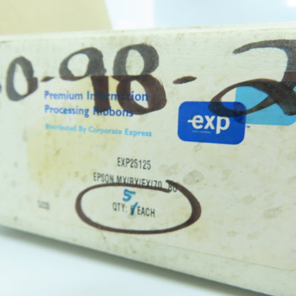 Epson EXP25125 Premium Information Processing Ribbons MX/RX/FX/70, 80 Lot Of 5