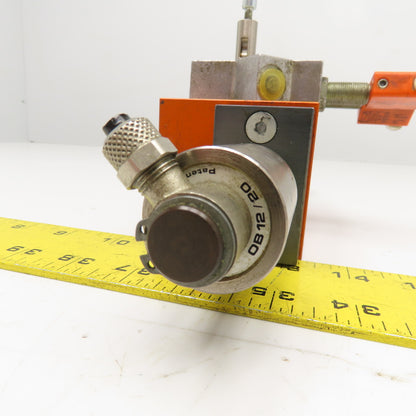 Meto-Fer Pneumatic Rotary Actuator Indexer 0-180° 12mm Shaft W/ Oil Cushion