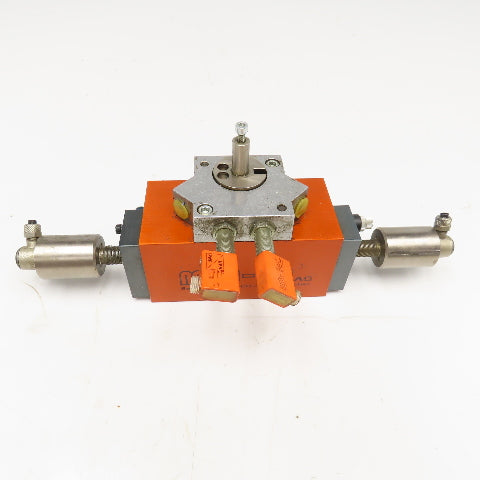Meto-Fer Pneumatic Rotary Actuator Indexer 0-180° 12mm Shaft W/ Oil Cushion