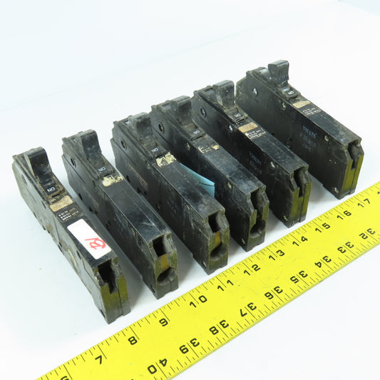 Square D YI-EH Single Pole 15A Circuit Breaker 277V Lot Of 6
