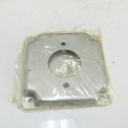 Mulberry 11421 4" Square Box Cover 1/2" Raise 20A 1.62" Dia. Receptacle Lot/45