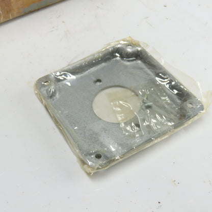 Mulberry 11421 4" Square Box Cover 1/2" Raise 20A 1.62" Dia. Receptacle Lot/45