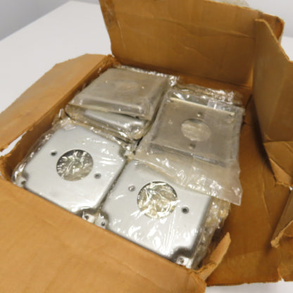 Mulberry 11421 4" Square Box Cover 1/2" Raise 20A 1.62" Dia. Receptacle Lot/45