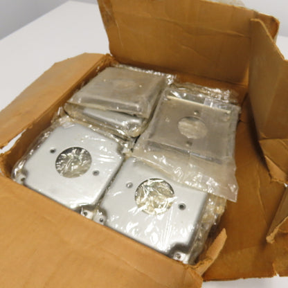 Mulberry 11421 4" Square Box Cover 1/2" Raise 20A 1.62" Dia. Receptacle Lot/45