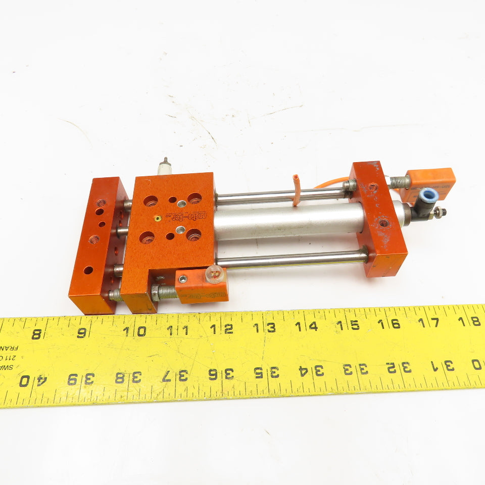 Meto-Fer 15mm Bore 90mm Stroke Pneumatic Linear Slide Actuator