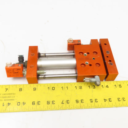 Meto-Fer 15mm Bore 60mm Stroke Pneumatic Linear Slide Actuator