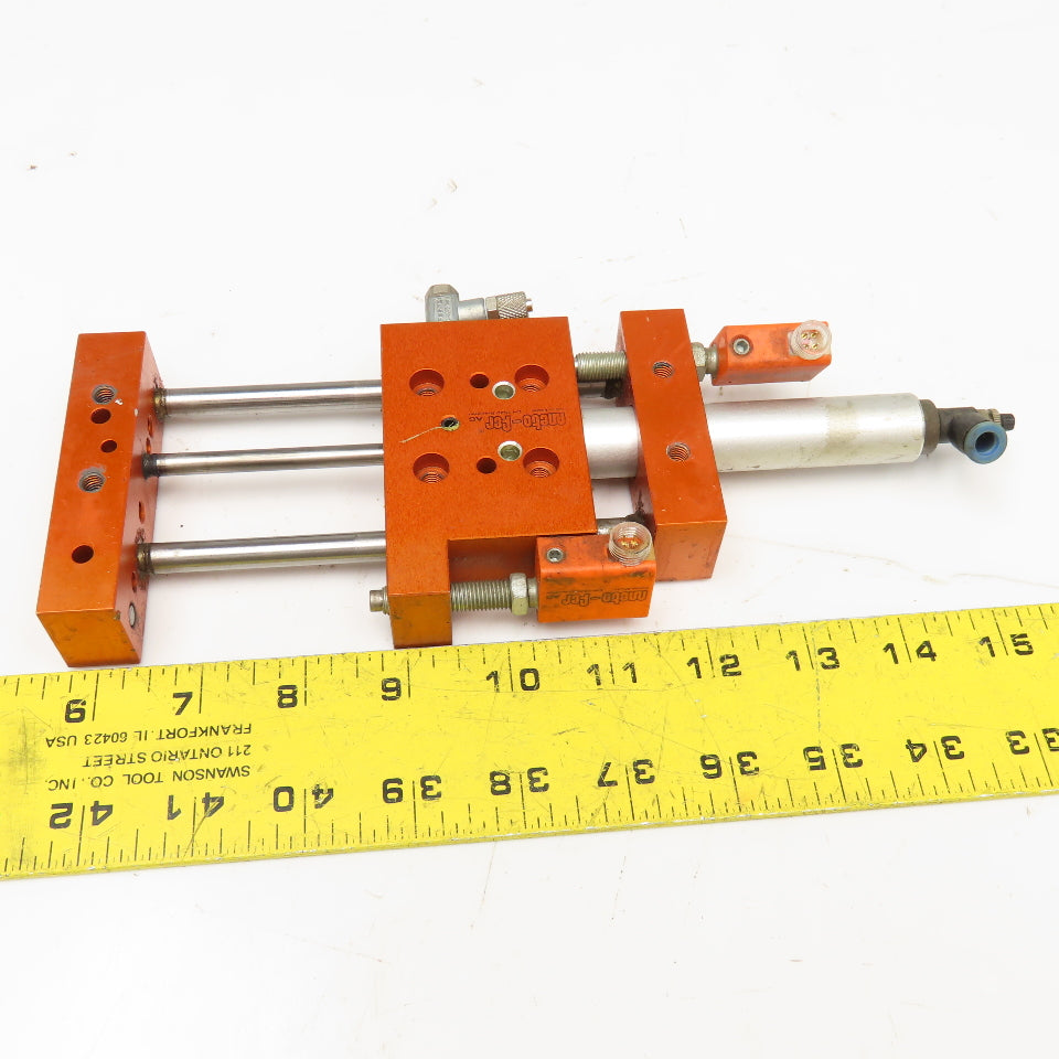 Meto-Fer 15mm Bore 60mm Stroke Pneumatic Linear Slide Actuator