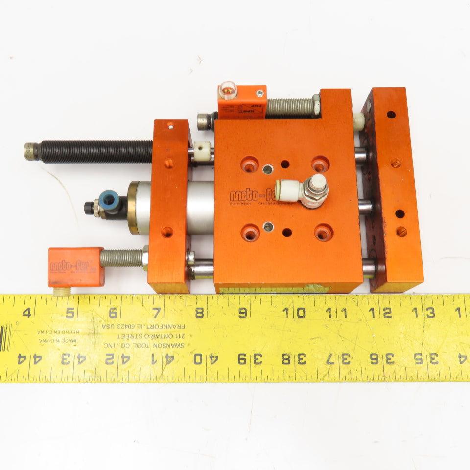 Meto-Fer 30mm Bore 24mm Stroke Pneumatic Linear Slide Actuator