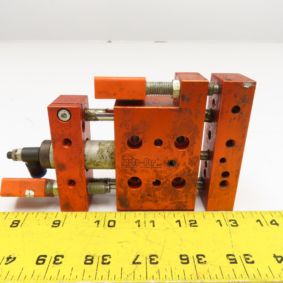 Meto-Fer 15mm Bore 24mm Stroke Pneumatic Linear Slide Actuator