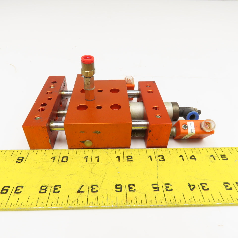 Meto-Fer 15mm Bore 24mm Stroke Pneumatic Linear Slide Actuator