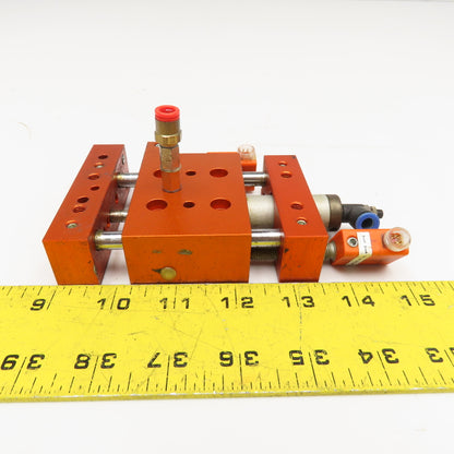 Meto-Fer 15mm Bore 24mm Stroke Pneumatic Linear Slide Actuator