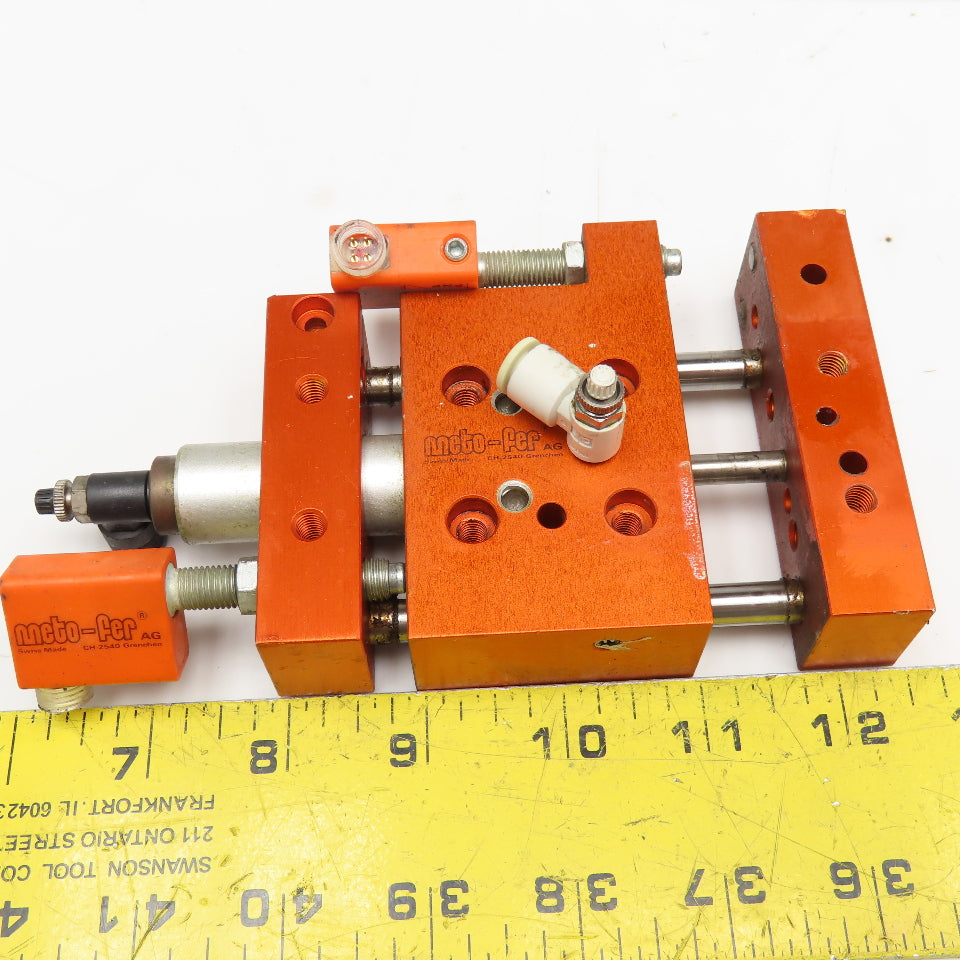 Meto-Fer 15mm Bore 24mm Stroke Pneumatic Linear Slide Actuator