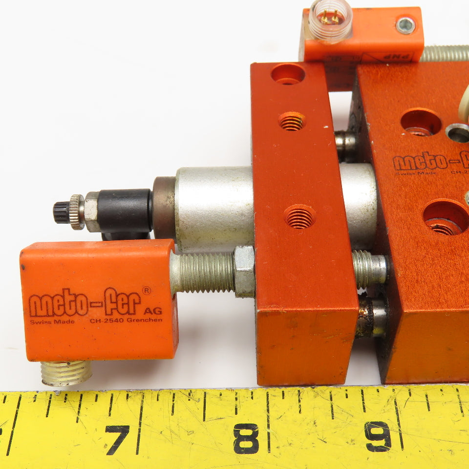 Meto-Fer 15mm Bore 24mm Stroke Pneumatic Linear Slide Actuator