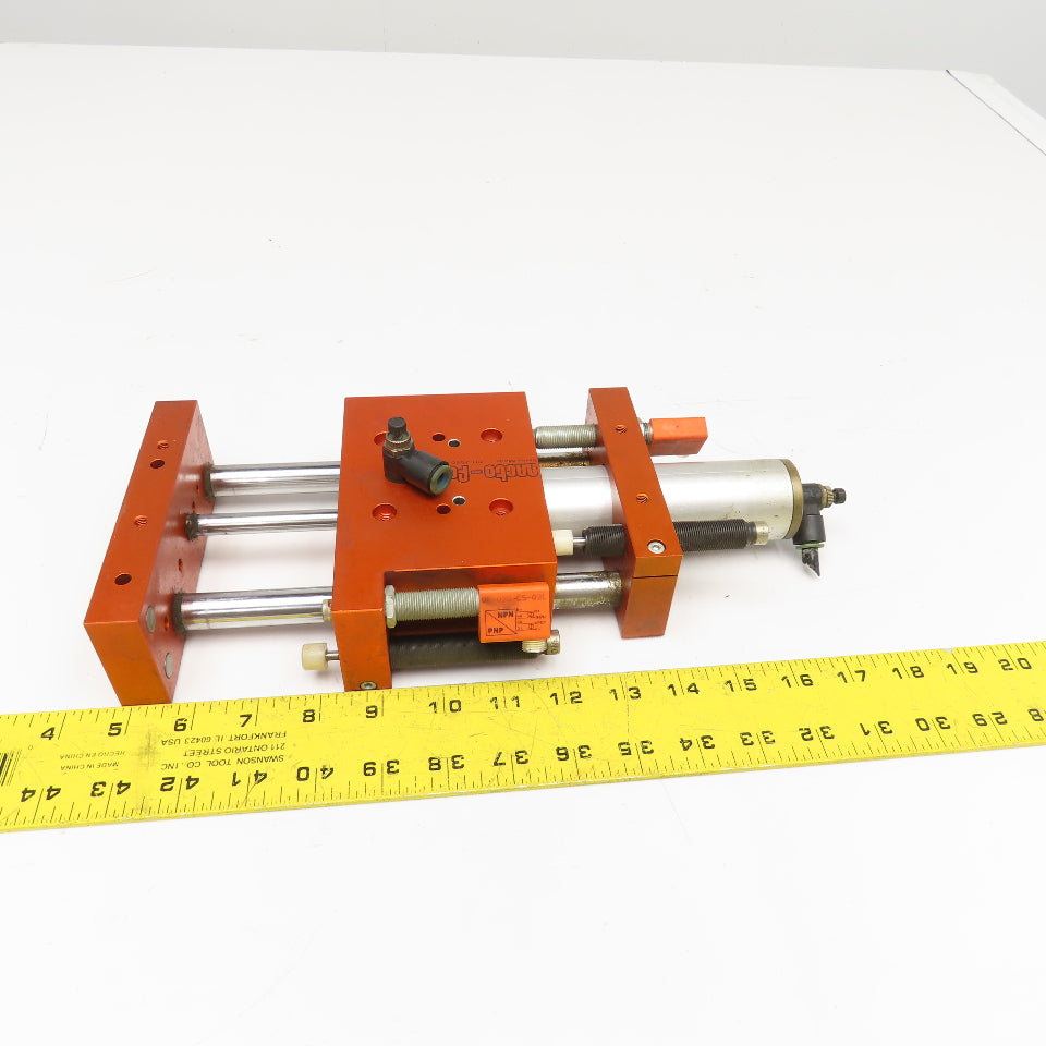 Meto-Fer 35mm Bore 100mm Stroke Pneumatic Linear Slide Actuator
