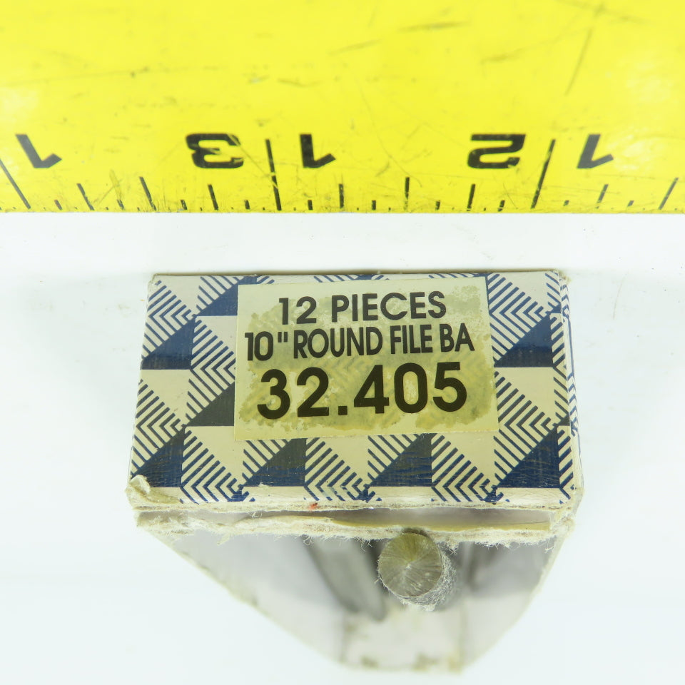 Grobet 32.405 10" Round Second Cut File Lot Of 5