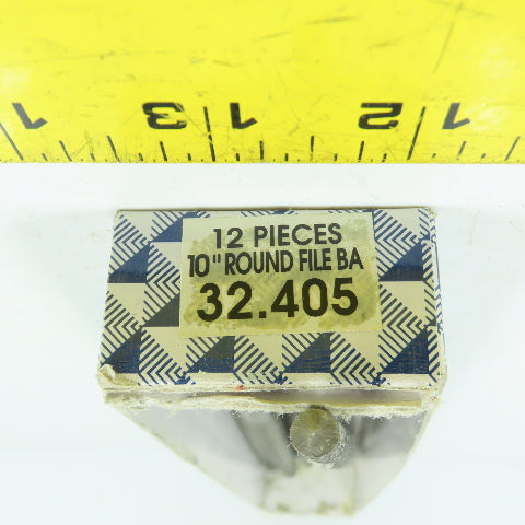 Grobet 32.405 10" Round Second Cut File Lot Of 5