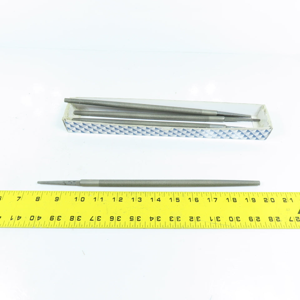 Grobet 32.405 10" Round Second Cut File Lot Of 5