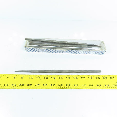 Grobet 32.405 10" Round Second Cut File Lot Of 5