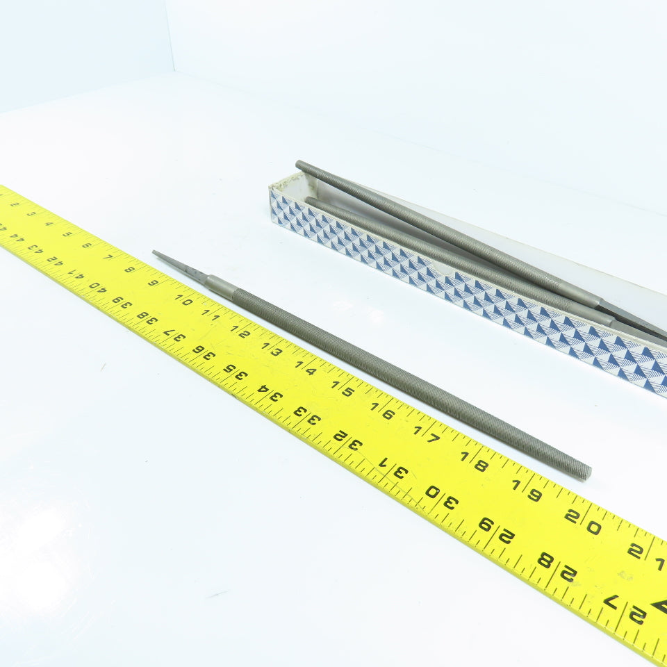 Grobet 32.405 10" Round Second Cut File Lot Of 5