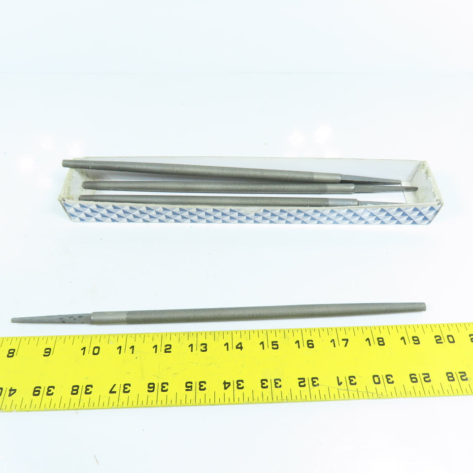 Grobet 32.405 10" Round Second Cut File Lot Of 5