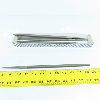 Grobet 32.405 10" Round Second Cut File Lot Of 5