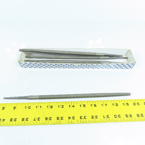 Grobet 32.405 10" Round Second Cut File Lot Of 5