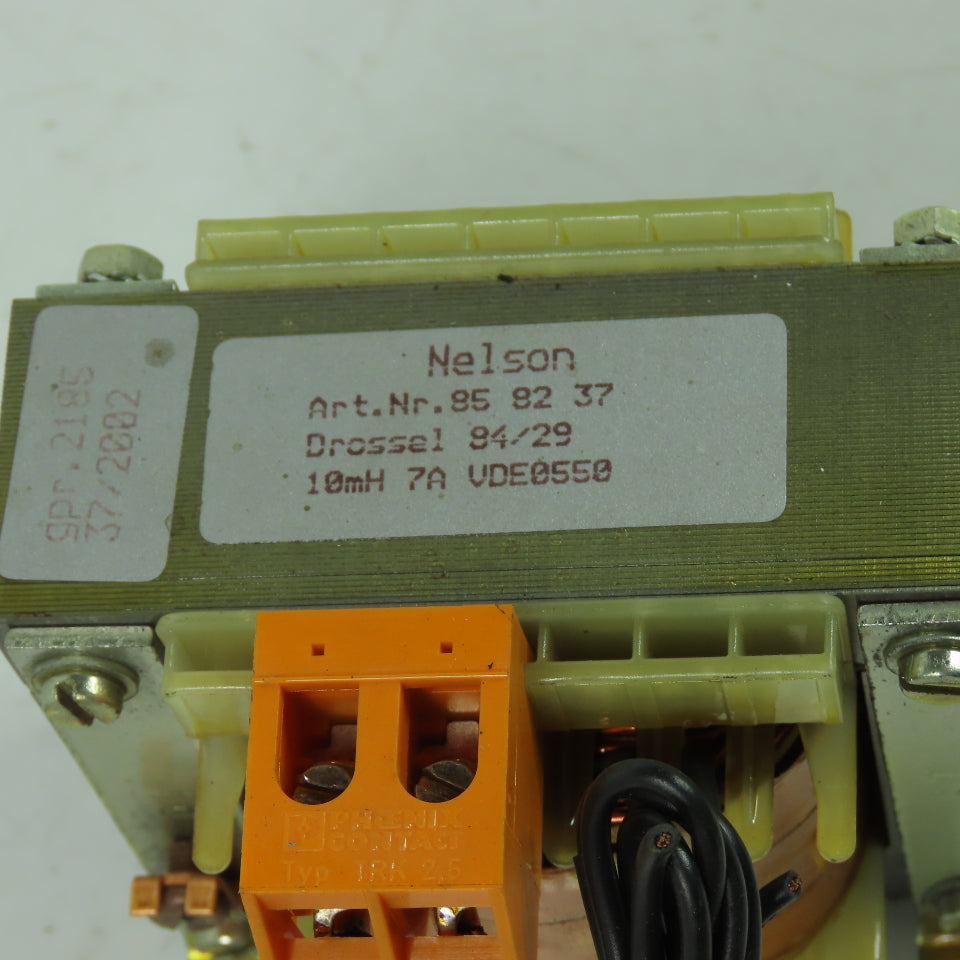 Nelson 85-82-37 Transformer Drossel 84/29 10mH 7A VDE0550
