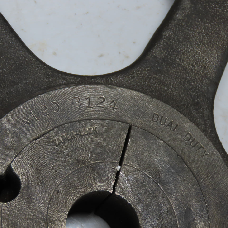 A120 B124 Taper-Lock Dual Duty 1/2" V-Belt Sheave Pulley 12-3/4" OD 1-1/8" Bore