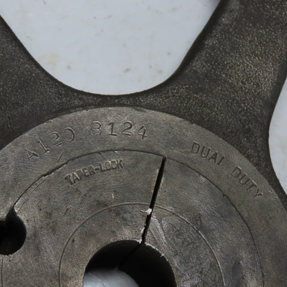 A120 B124 Taper-Lock Dual Duty 1/2" V-Belt Sheave Pulley 12-3/4" OD 1-1/8" Bore