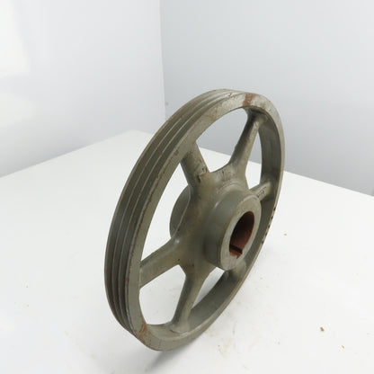 3-Groove V-Belt Sheave Pulley 15" OD 2-11/16" Bore
