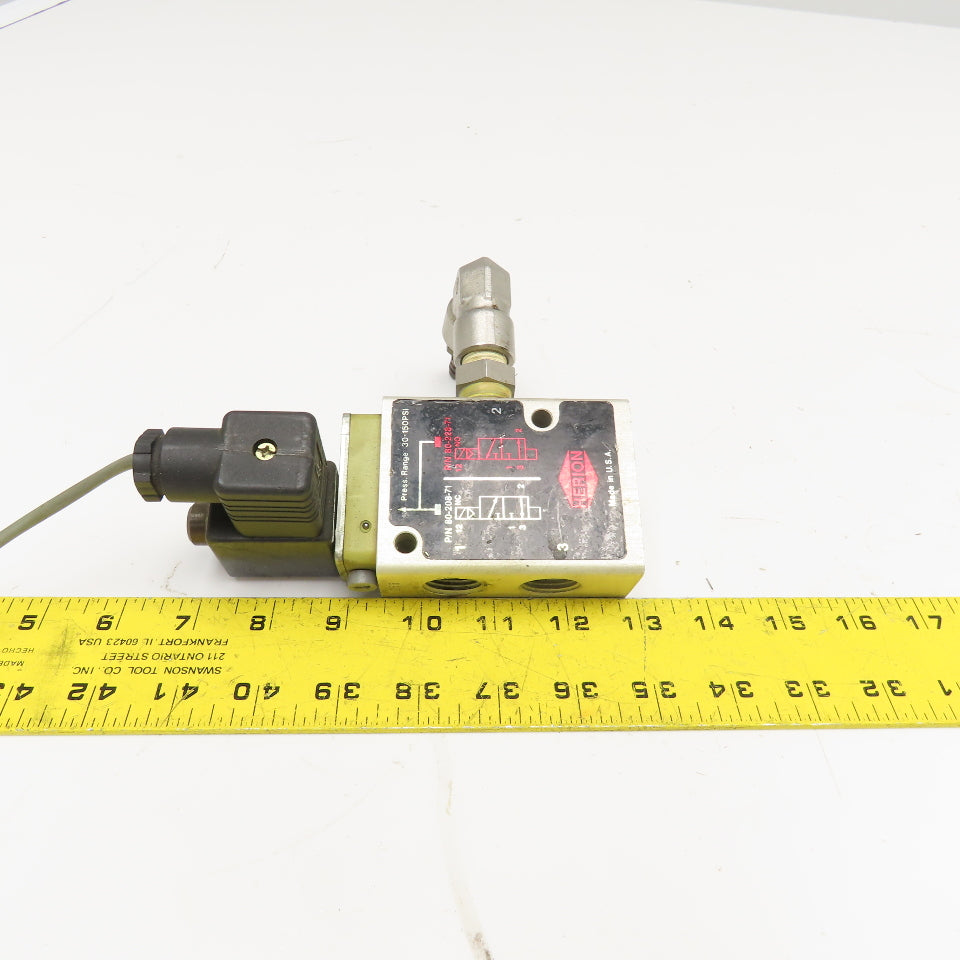 Herion 80-208-71 80-228-71 3/2 Position Solenoid Valve 30-150PSI 120V 1/2" NPT
