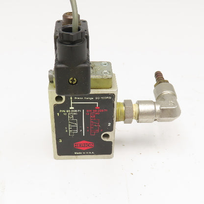 Herion 80-208-71 80-228-71 3/2 Position Solenoid Valve 30-150PSI 120V 1/2" NPT