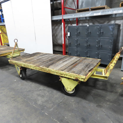 Quad Steer Tracker Heavy Duty Industrial Warehouse Wagon Cart 96"x 48" Set Of 4